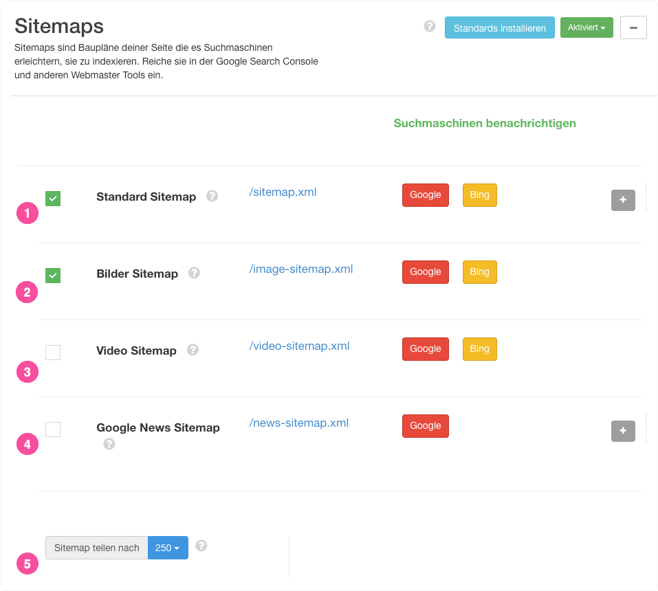 Einfach Sitemaps Erstellen In WordPress Sitemap Modul DELUCKS SEO