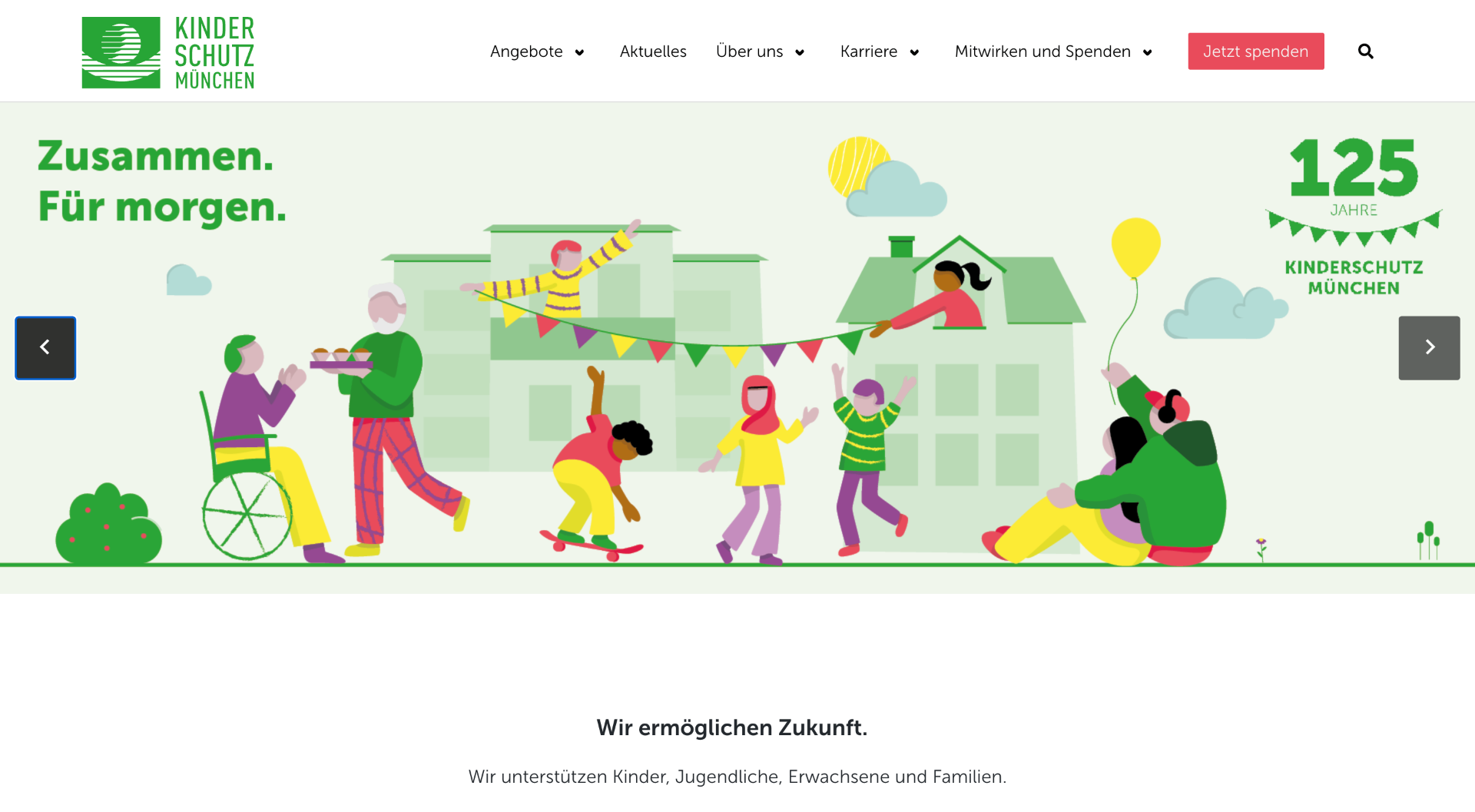 Screenshot von Kinderschutz München