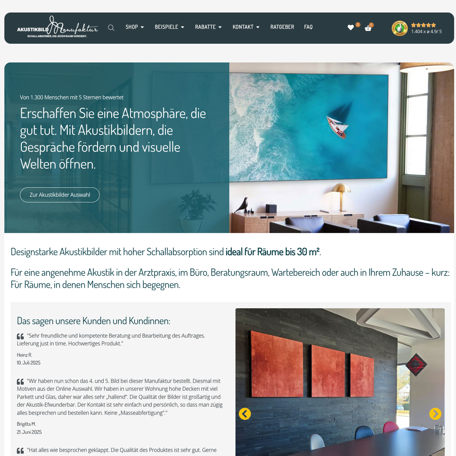 Akustikbild-Manufaktur Startseite & Header