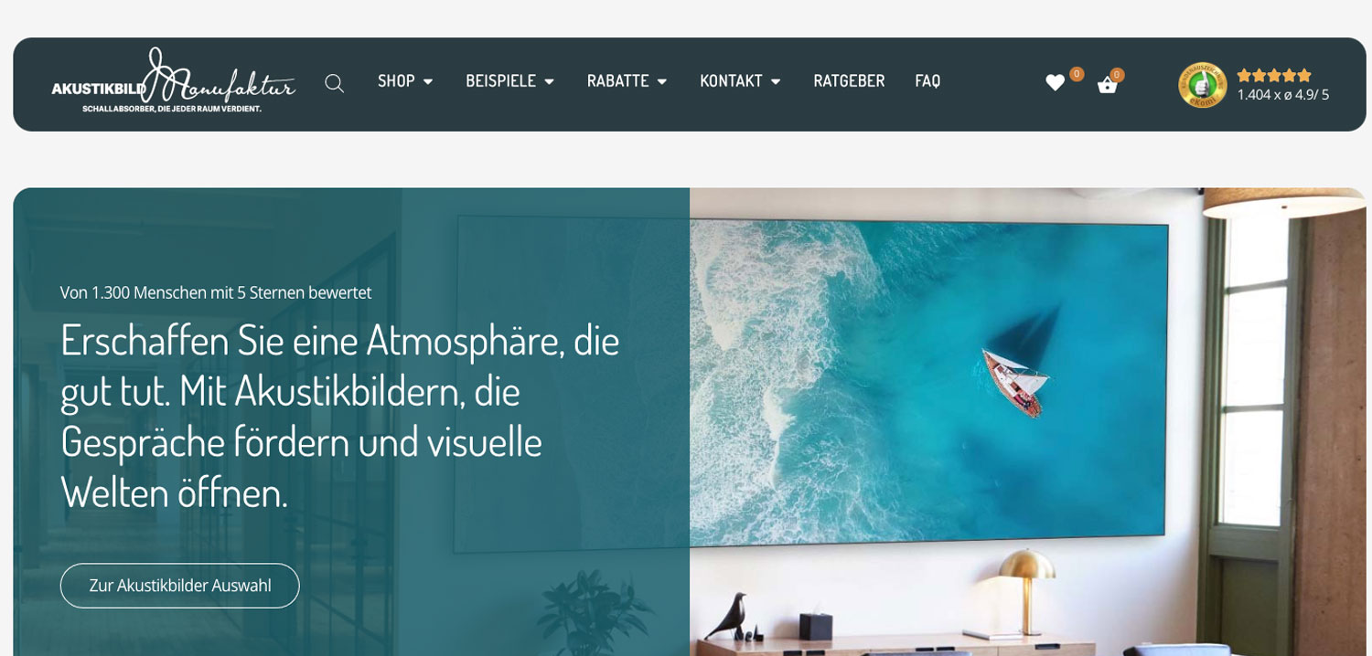 Screenshot von Akustikbild Manufaktur