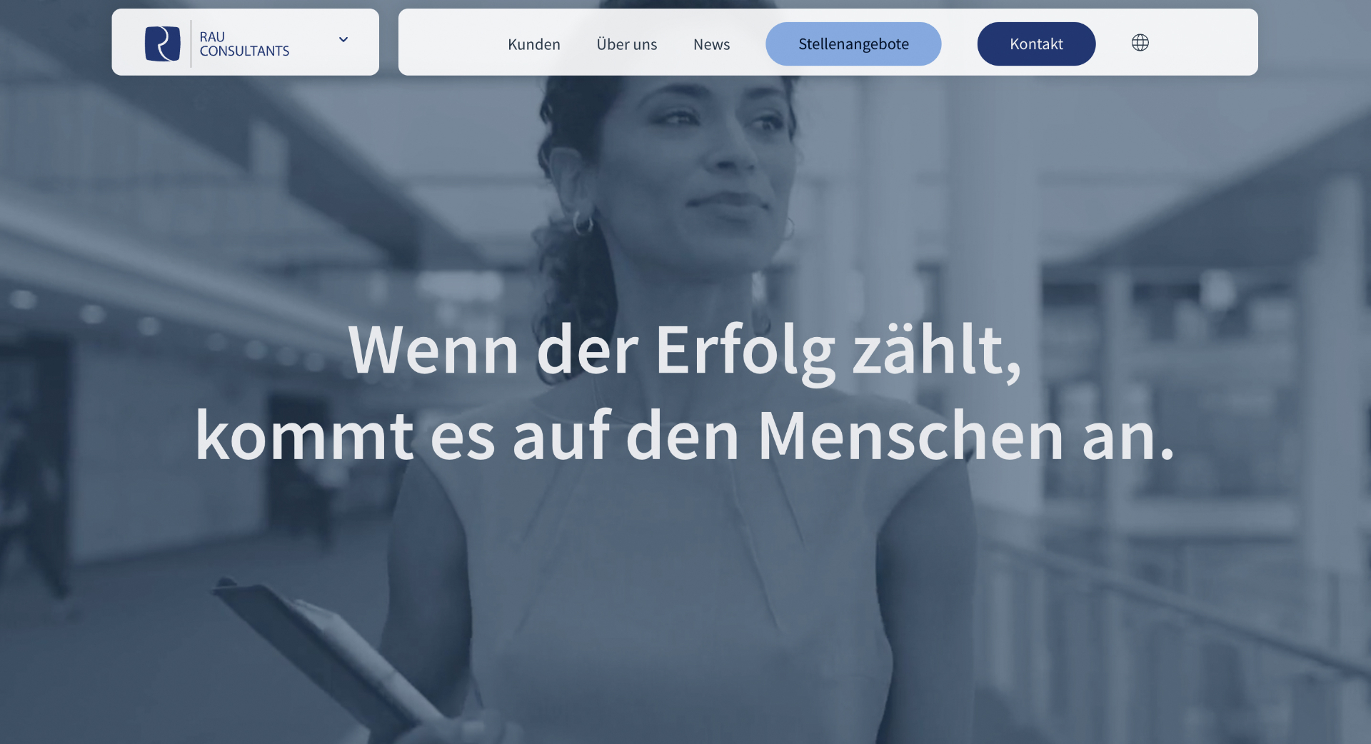 Screenshot von Rau Consultants